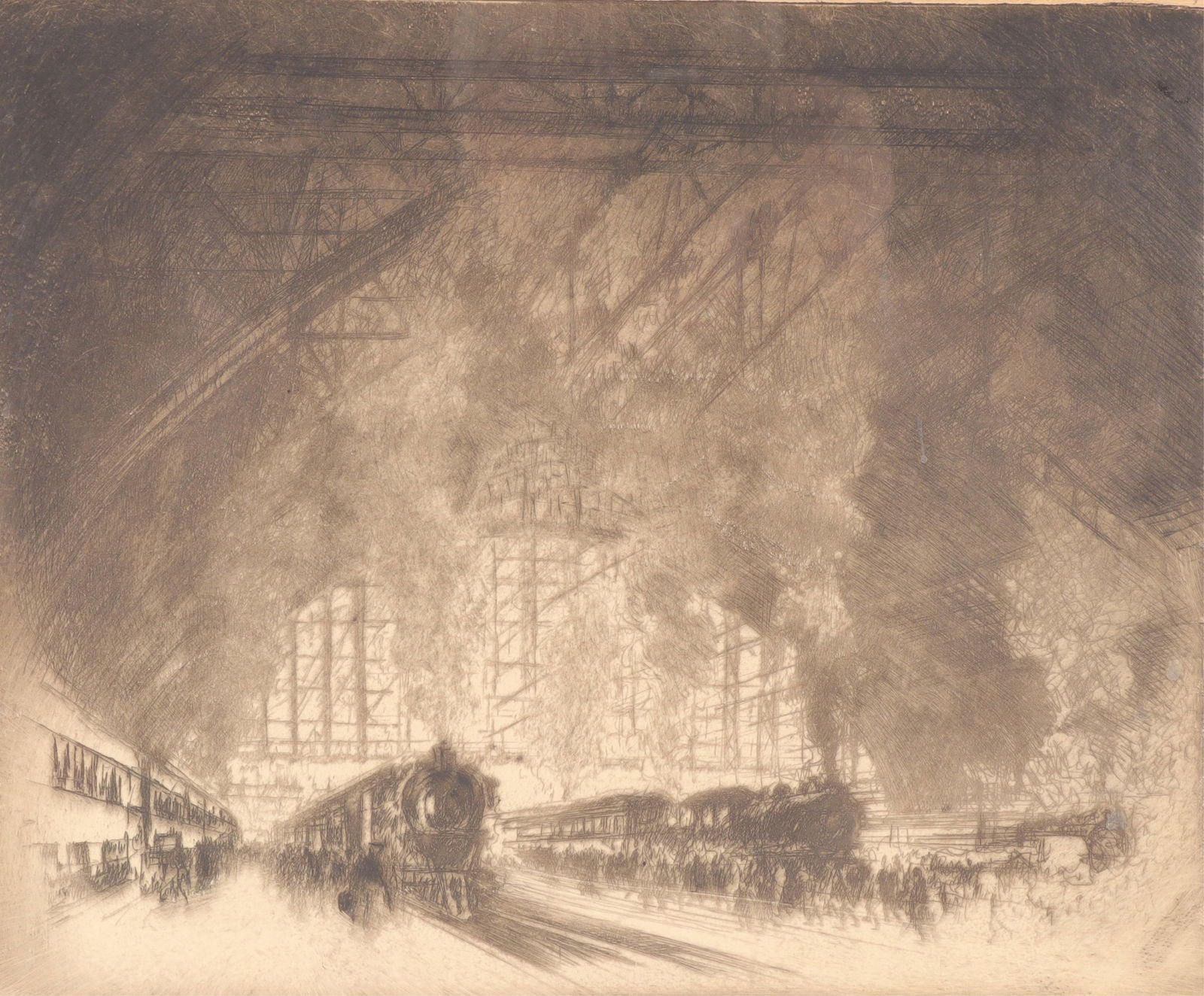 Joseph Pennell - Trains - Etching (1 of 8)