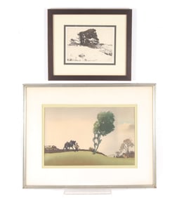 Ernest Haskell - Leo Frank, Etching /Woodcut