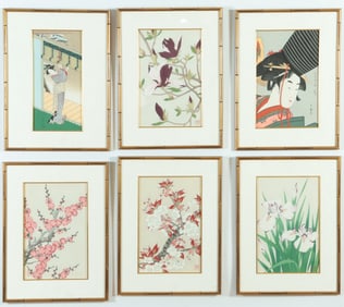 Six Japanese Woodblock Prints