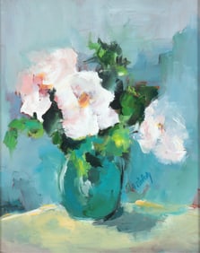 A. Thalaty - Floral Still Life Oil Canvas 20th C