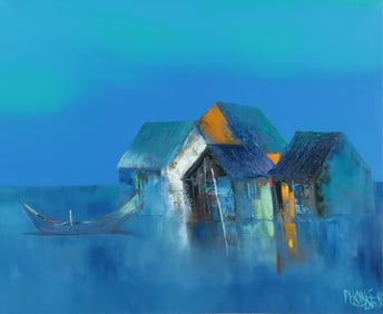 Dao Hai Phong - Boat by House - O/C