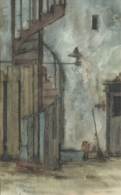 Carol M. Grant - Interior View, Watercolor