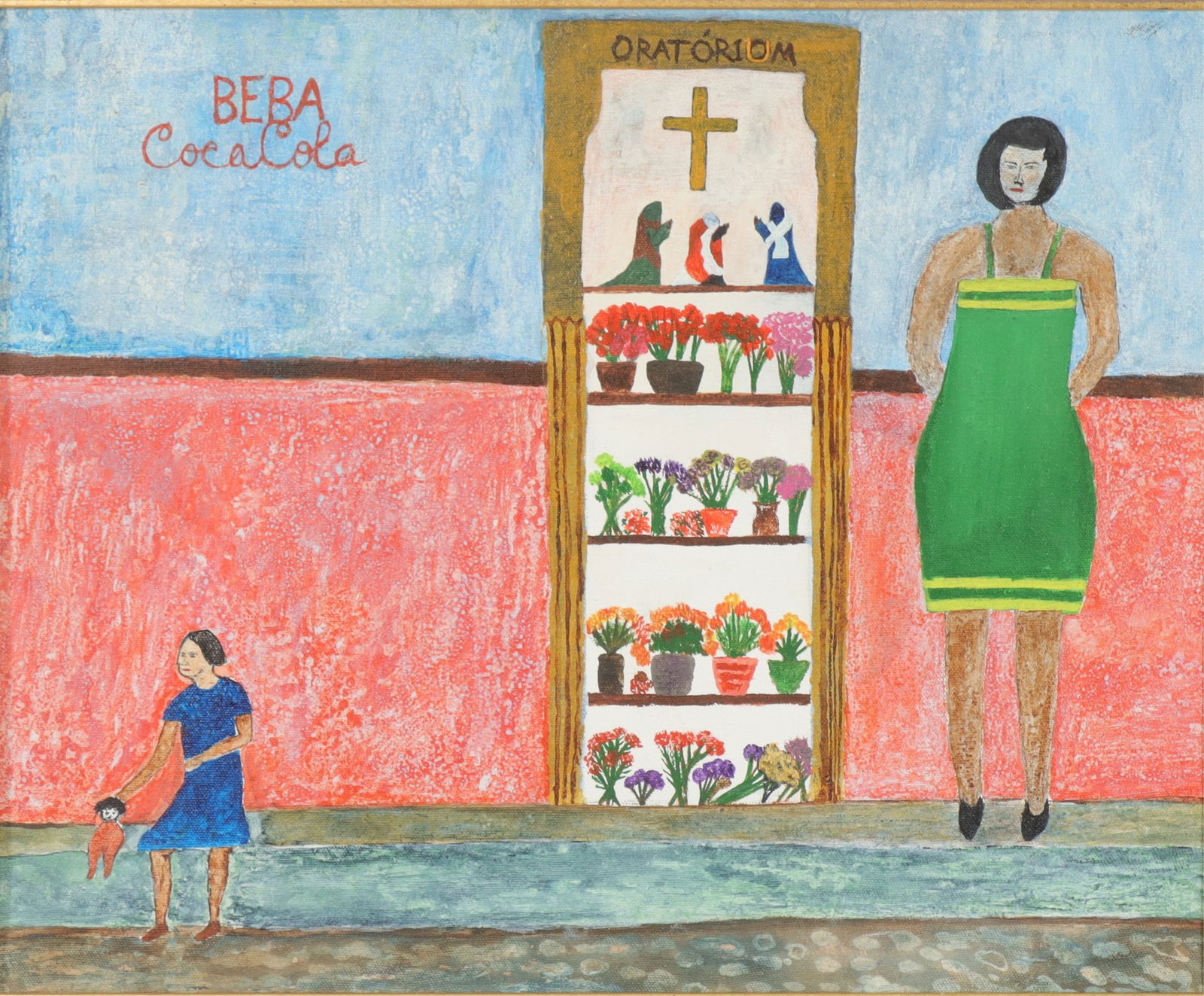 Outsider Art - Lady & Child - O/C (1 of 7)