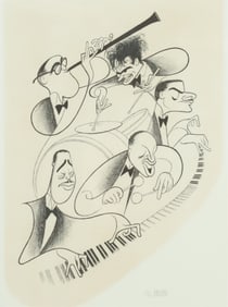 Al Hirshfeld - Jazz - Etching