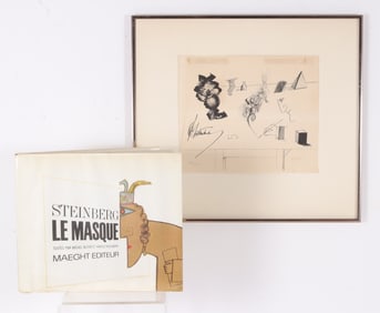 Saul Steinberg - LE MASQUE #189/300 signed w/Litho