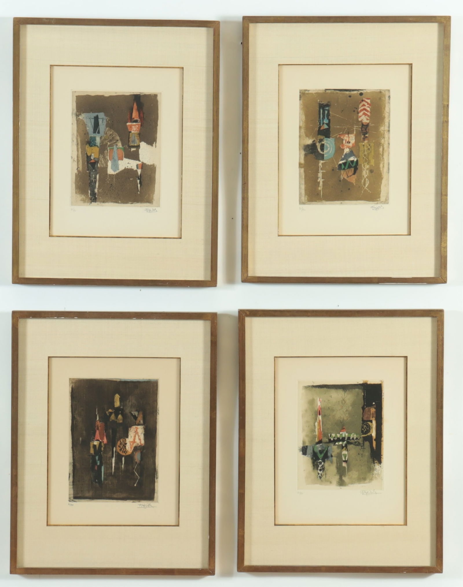 Johnny Friedlaender - Set of 4 Aquatints (1 of 12)