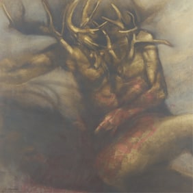 Marshall Arisman - Untitled (Antlerman) O/C