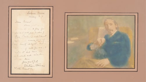 Robert Louis Stevenson Signed Letter to W. Besant
