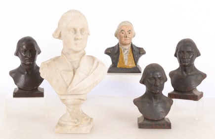 Group 5 George Washington Busts 19th/20th Century