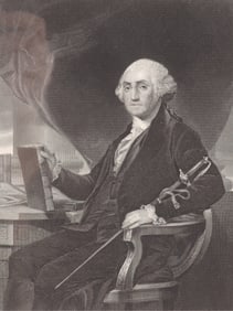 George Washington Alonzo Chappel Stipple Engraving