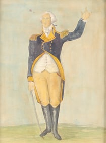 George Washington Watercolor 19th Century