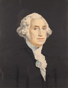 Portrait of George Washington, Colored Lithograph