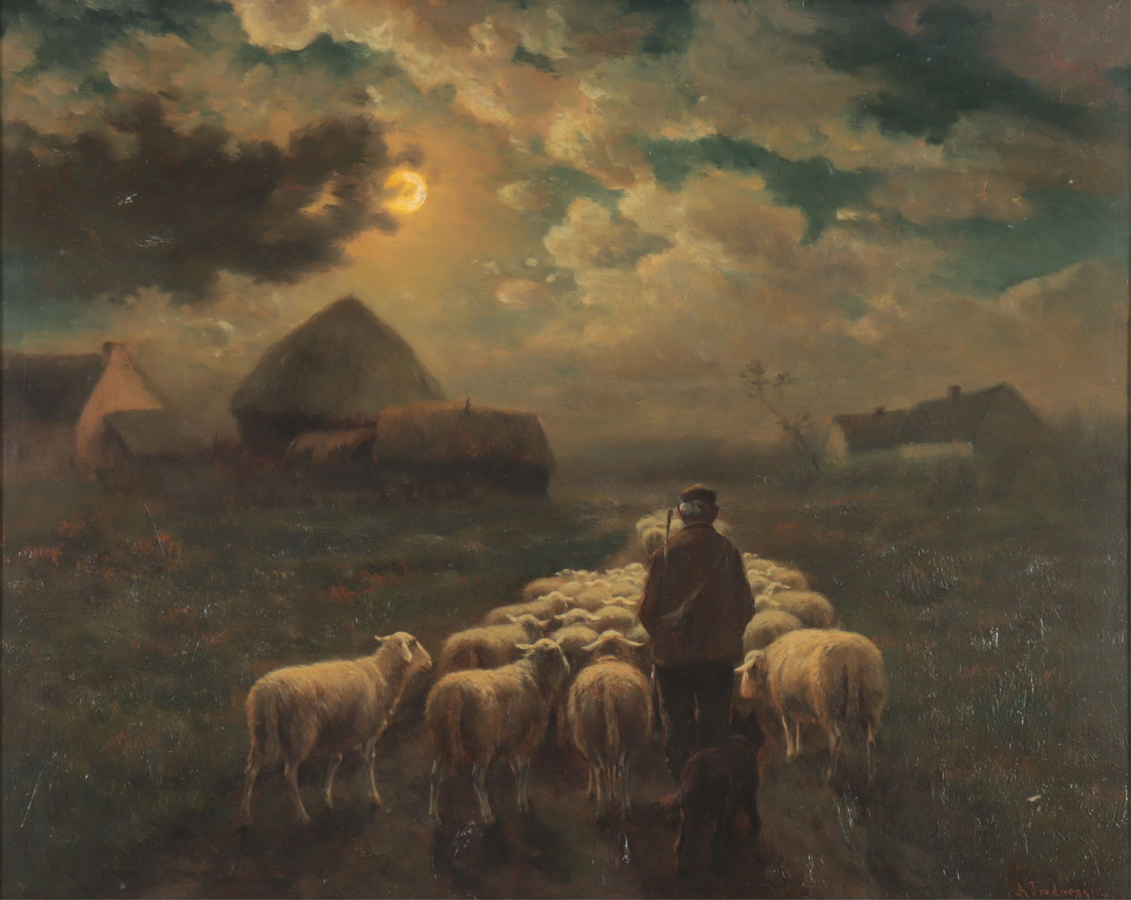 Sheep Herder - Oil on Board (1 of 6)