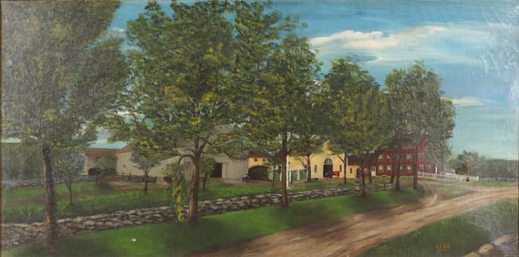 American School Farm Scene O/C, 1888