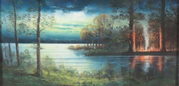 Andrew Severin Gunderson - Campfire on the River