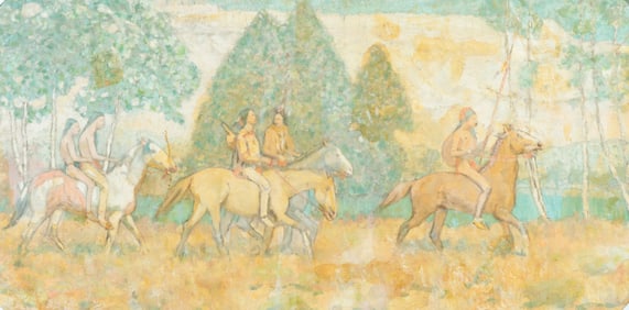 Edwin Willard Deming - Four Horsemen, O/C