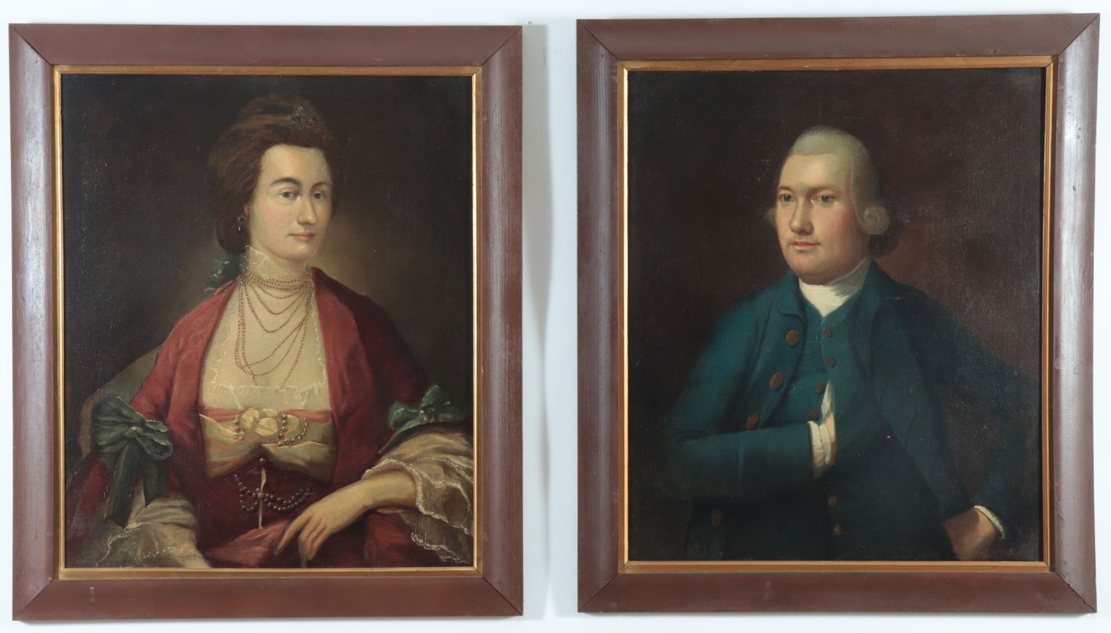 Continental Portraits of a Lady, a Gentleman O/C (1 of 7)