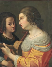 Attributed to Guido Reni - Two Musicians O/C
