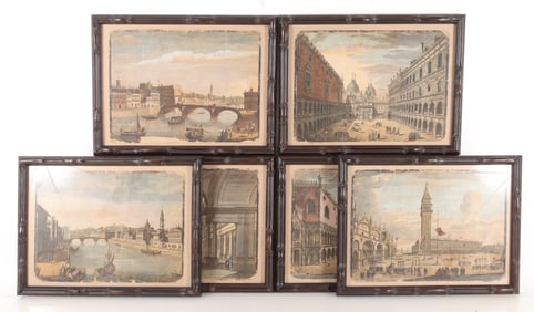 Italian School, Six Views of Venice & Florance