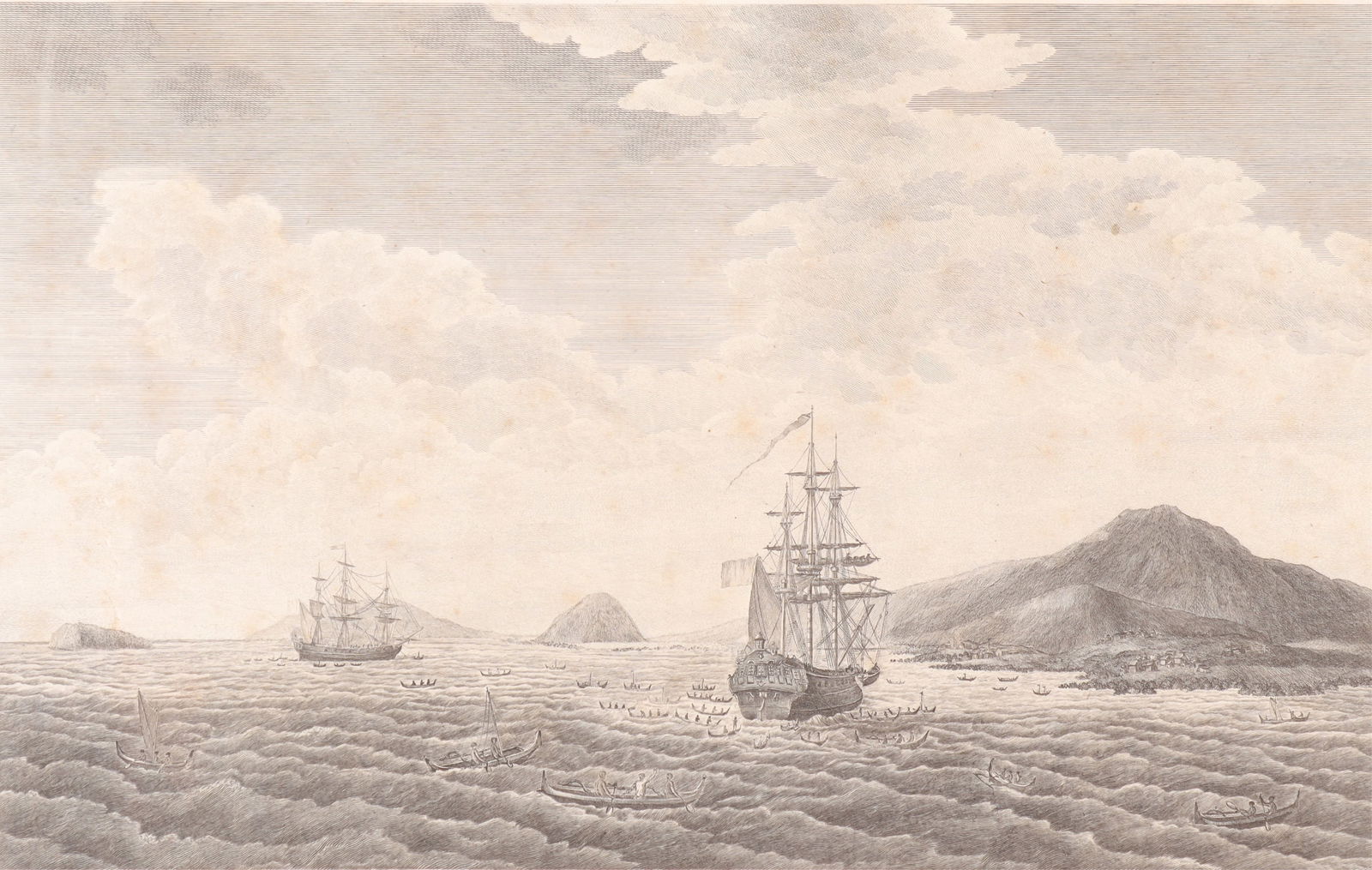 Voyages - La Perouse anchored off Maui, 1797 (1 of 8)