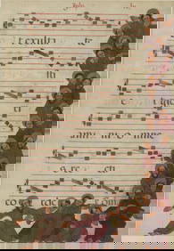 Continental Illuminated Choir Book Leaf, 17th C. (1 of 7)