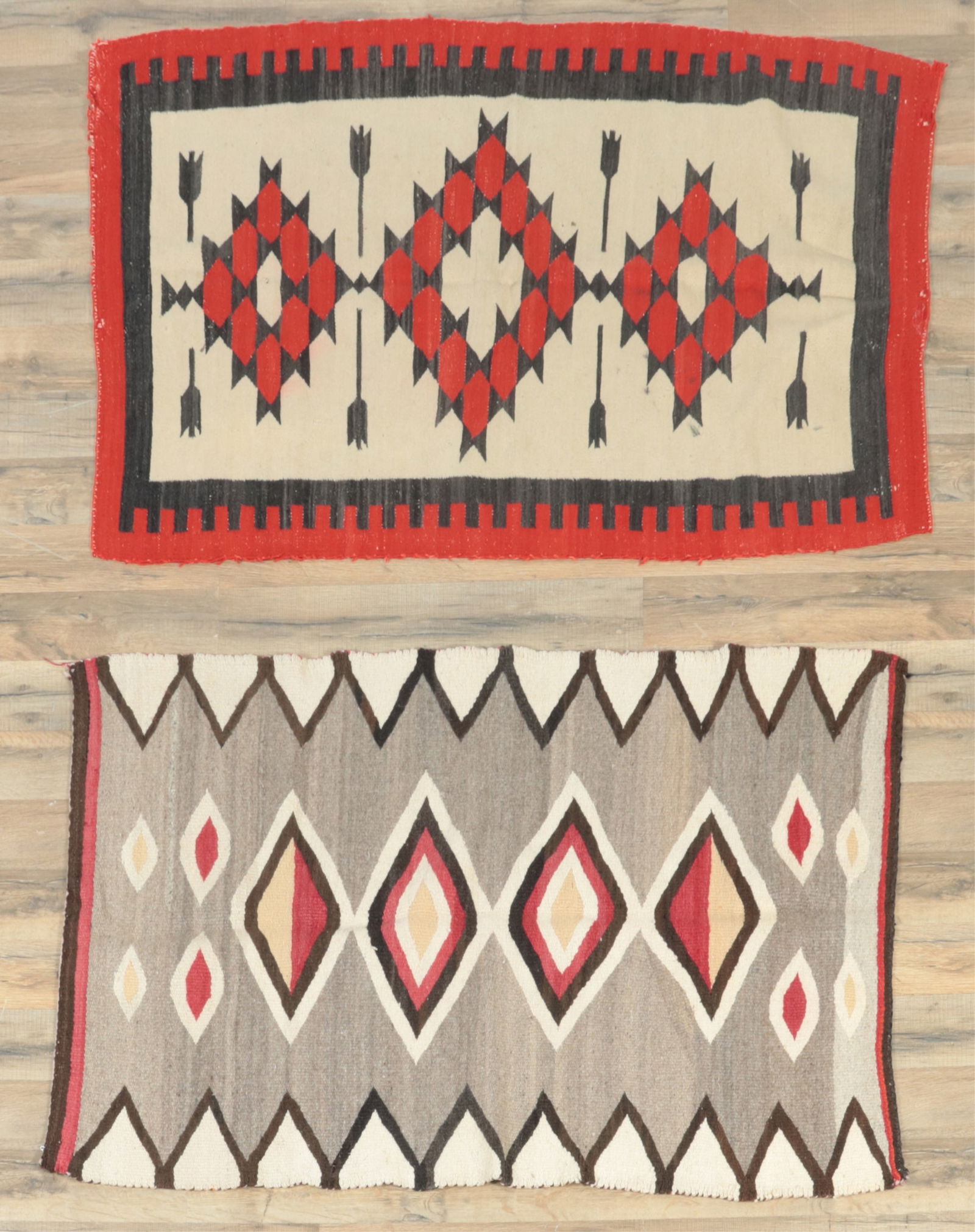 Two Navajo Wool Textiles, E. 20th C (1 of 8)