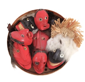 10 Miniature Native American Masks