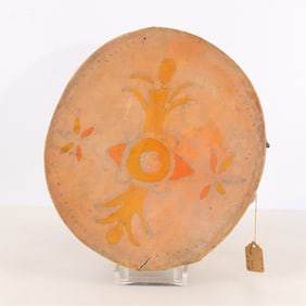 Tesuque Parfleche Drum 1860-90