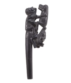 Northwest Coast Carved Argillite Pipe
