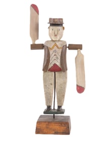 Folk Art Painted Figural Whirligig, 20th C