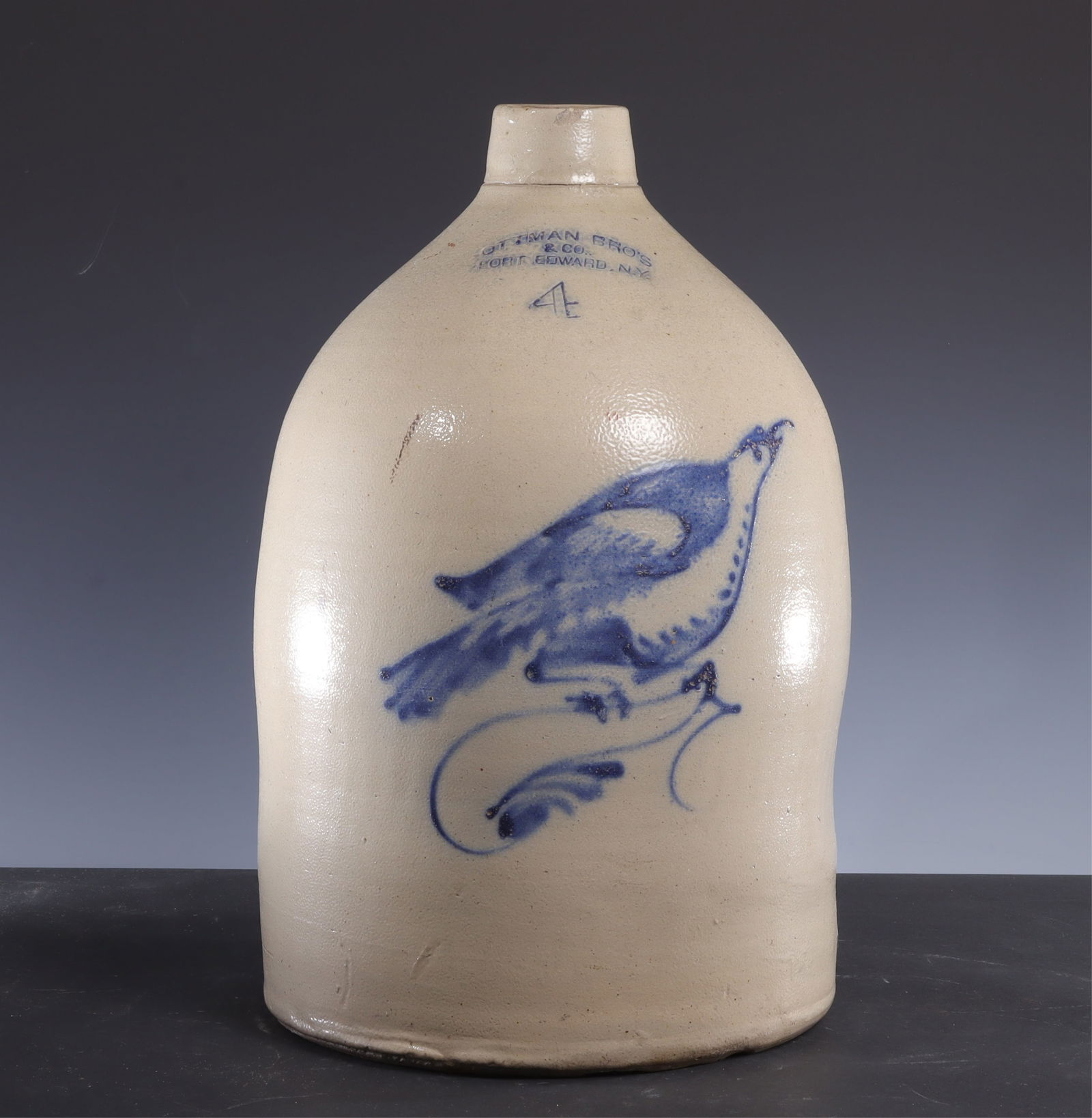 Cobalt Decorated Ottman 4-Gal Stoneware Jug (1 of 5)