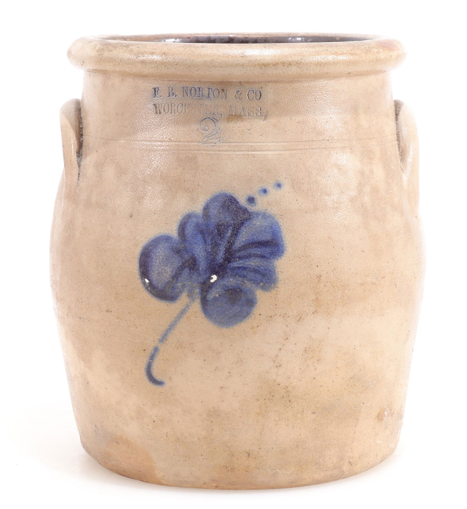 Cobalt 2-Gallon FB Norton Stoneware Crock (1 of 8)
