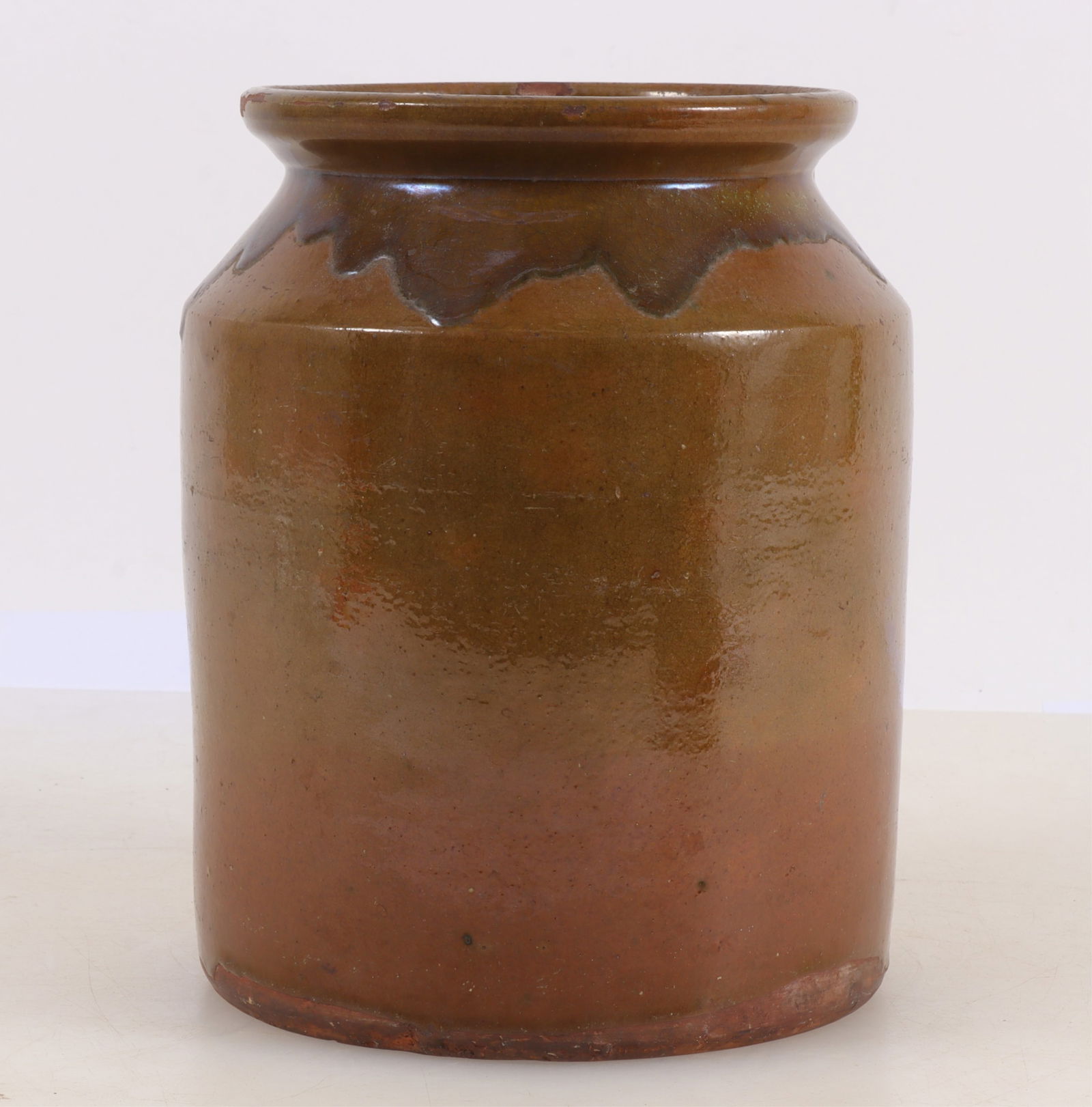 Redware Crock, New England, 19C (1 of 5)