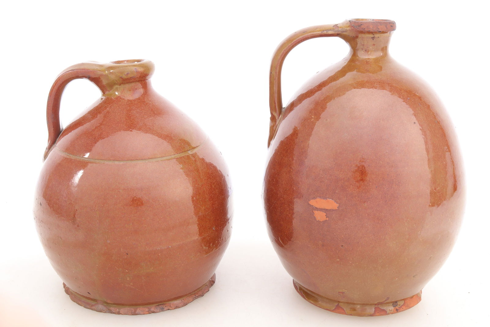 Two Redware Jugs Attr Safford Family Maine (1 of 10)