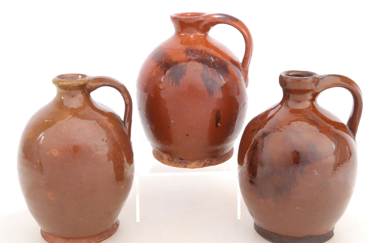 Three Small Redware Jugs, Norcross, Maine (1 of 9)