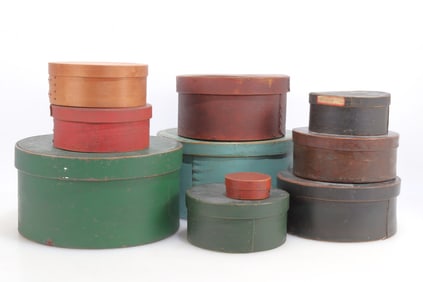 Assem. Group 10 Painted Round Pantry Boxes