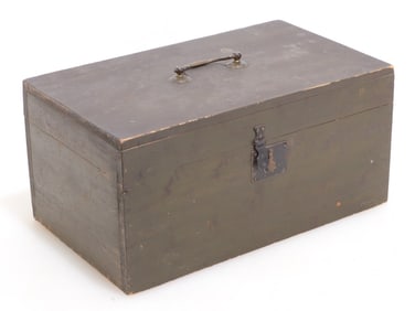 Green Painted Document Box, American, L19