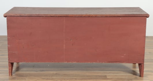 Large Red Painted Blanket Chest
