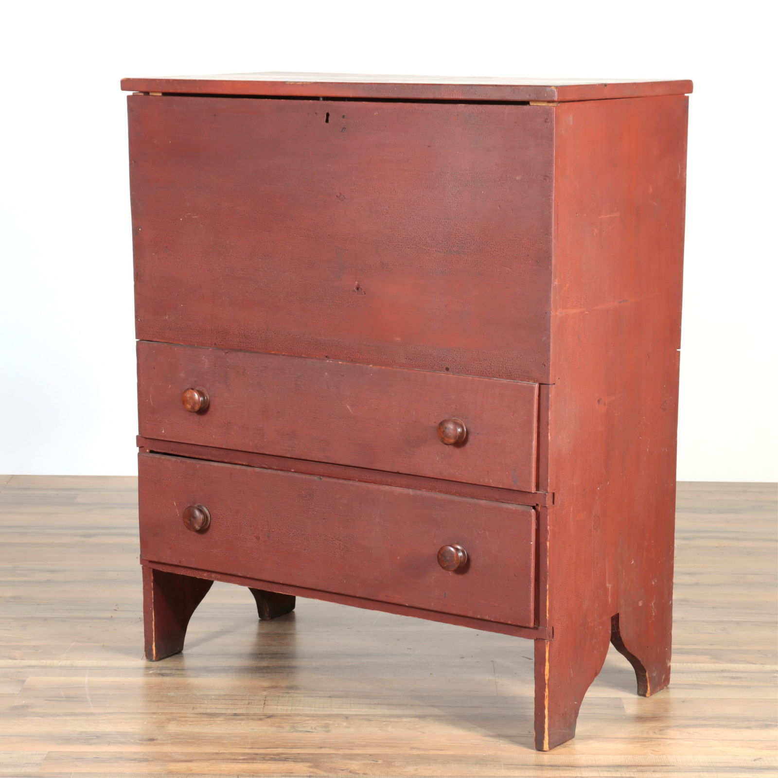 Red Painted Two-Drawer Mule Chest (1 of 9)