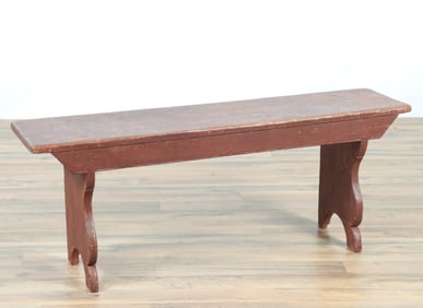 Pennsylvania Red Painted Bench