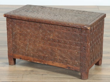 Chip Carved Miniature Blanket Box