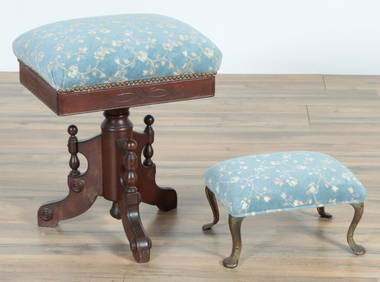 Piano Swivel Stool, Foot Stool (1 of 6)