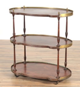 Classical Style Brass Mounted Mahogany Etagere