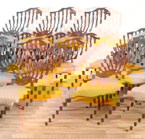 Twelve George III Style Mahogany Dining Chairs