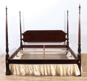 George III Style Mahogany King Bedstead