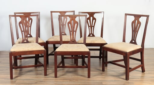 Six George III Mahogany Dining Chairs