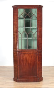 Regency Mahogany Corner Cabinet, 19th C.