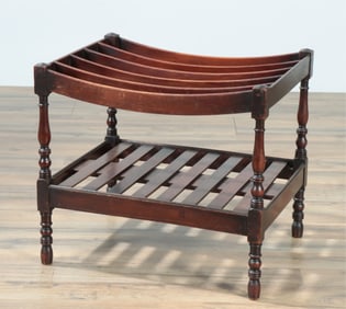 Regency Style Mahogany Canterbury, 19th C.