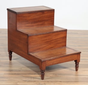 Regency Style Mahogany Bed Steps, 19th C.