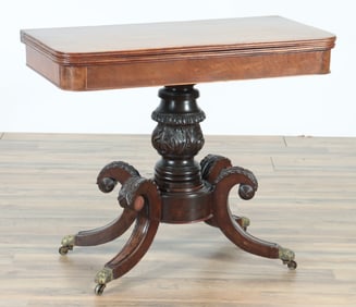 Federal Mahogany Lift Top Games Table
